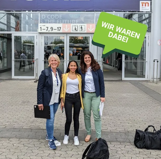 Ein Teamfoto mit Caroline Pusch, Adriana Alvarez und Sabine Huebner 