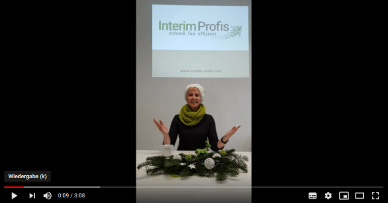 Weihnachtsvideo Interim Profis 2018