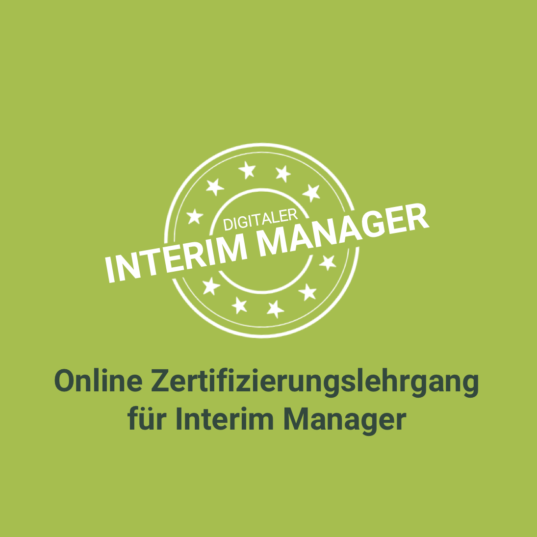 Digitaler Interim Manager Online Zertifizierungslehrgang