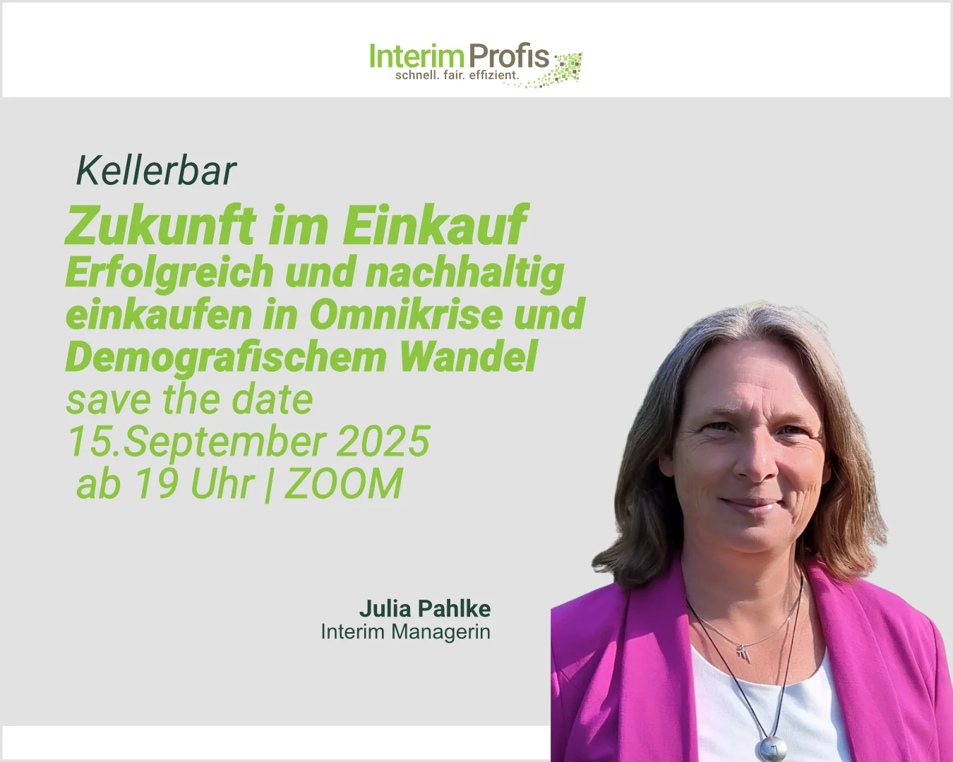 Flyer der Kellerbar mit Julia Pahlke