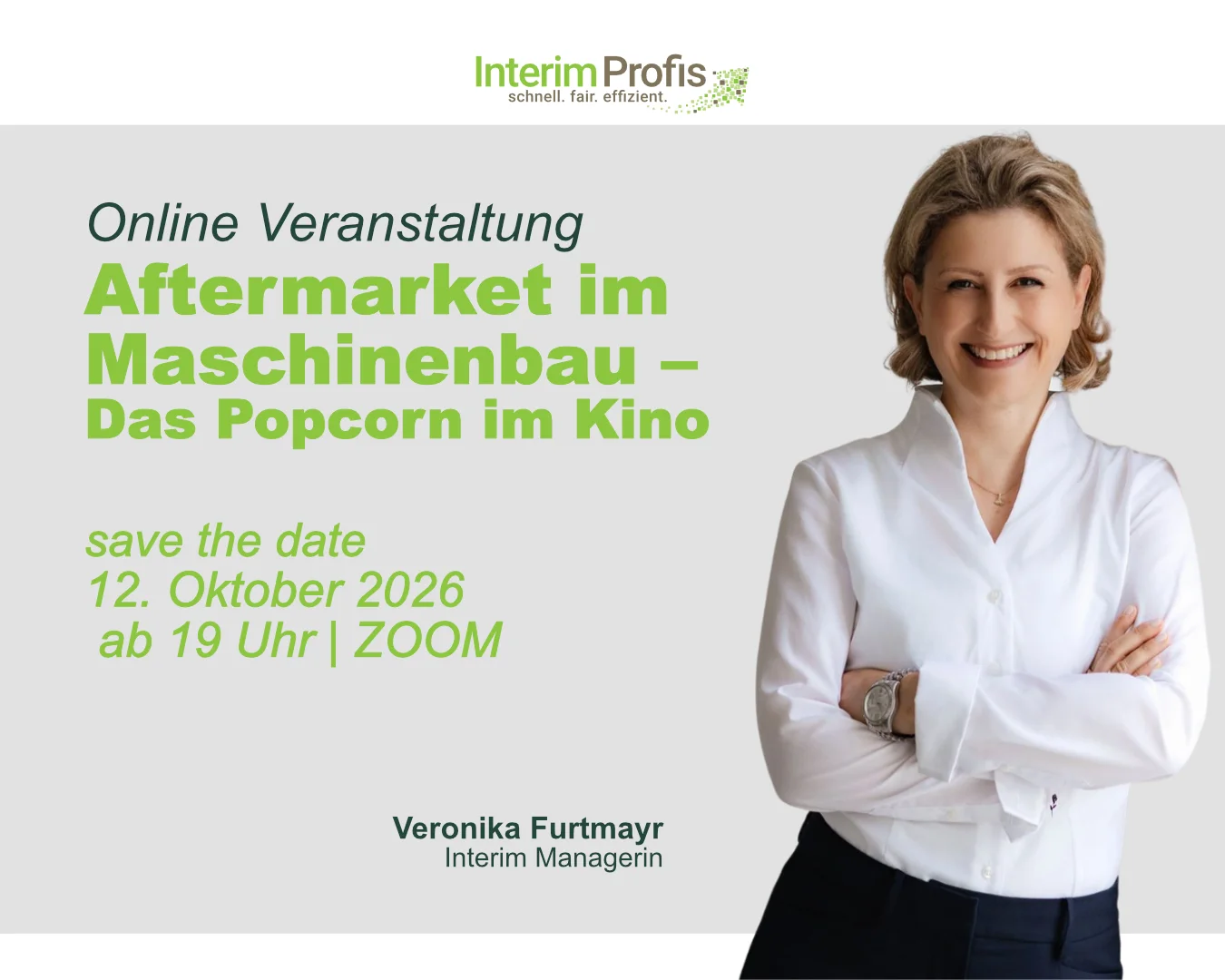 Kellerbarflyer mit Veronika Furtmayr - Aftermarket im Maschinenbau 