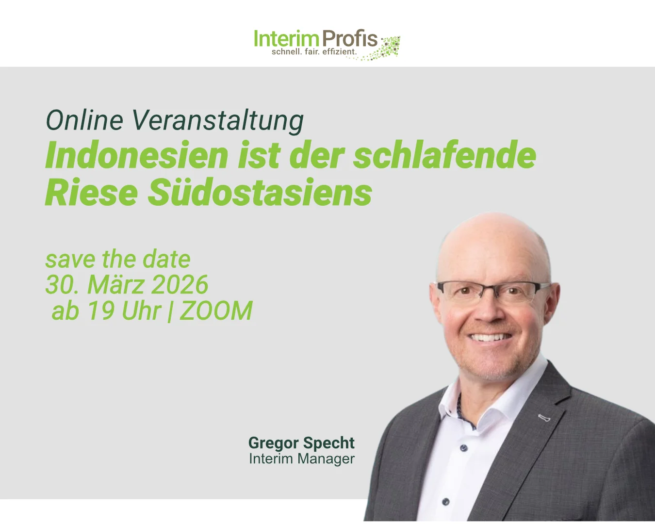 Fyler unserer Kellerbar mit Herrn Gregor Specht zum Thema: Indonesien ist der schlafende Riese Südoatasiens